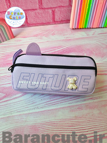 جامدادی وارداتی پینترستی دو زیپ یاسی پاستیلی