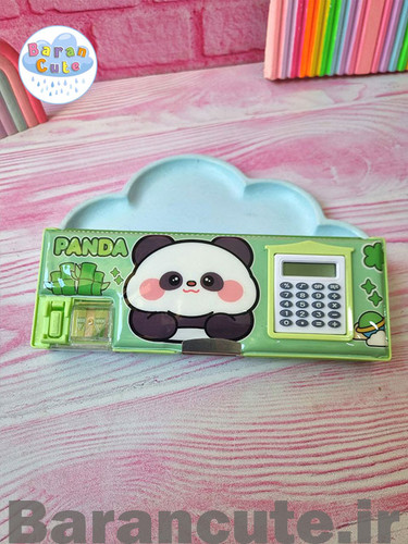 جامدادی کتابی مگنتی ماشین حساب دار طرح پاندا