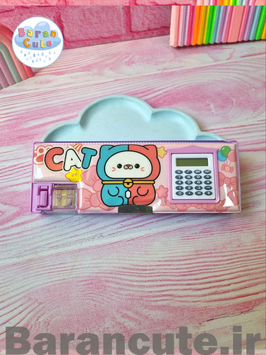 جامدادی کتابی مگنتی ماشین حساب دار طرح پیشی