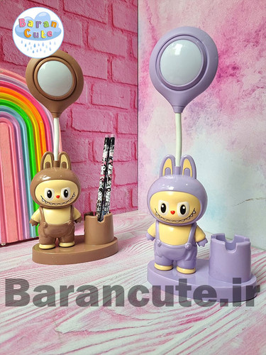 چراغ مطالعه جا قلمی دار و تراش دار طرح لبوبو